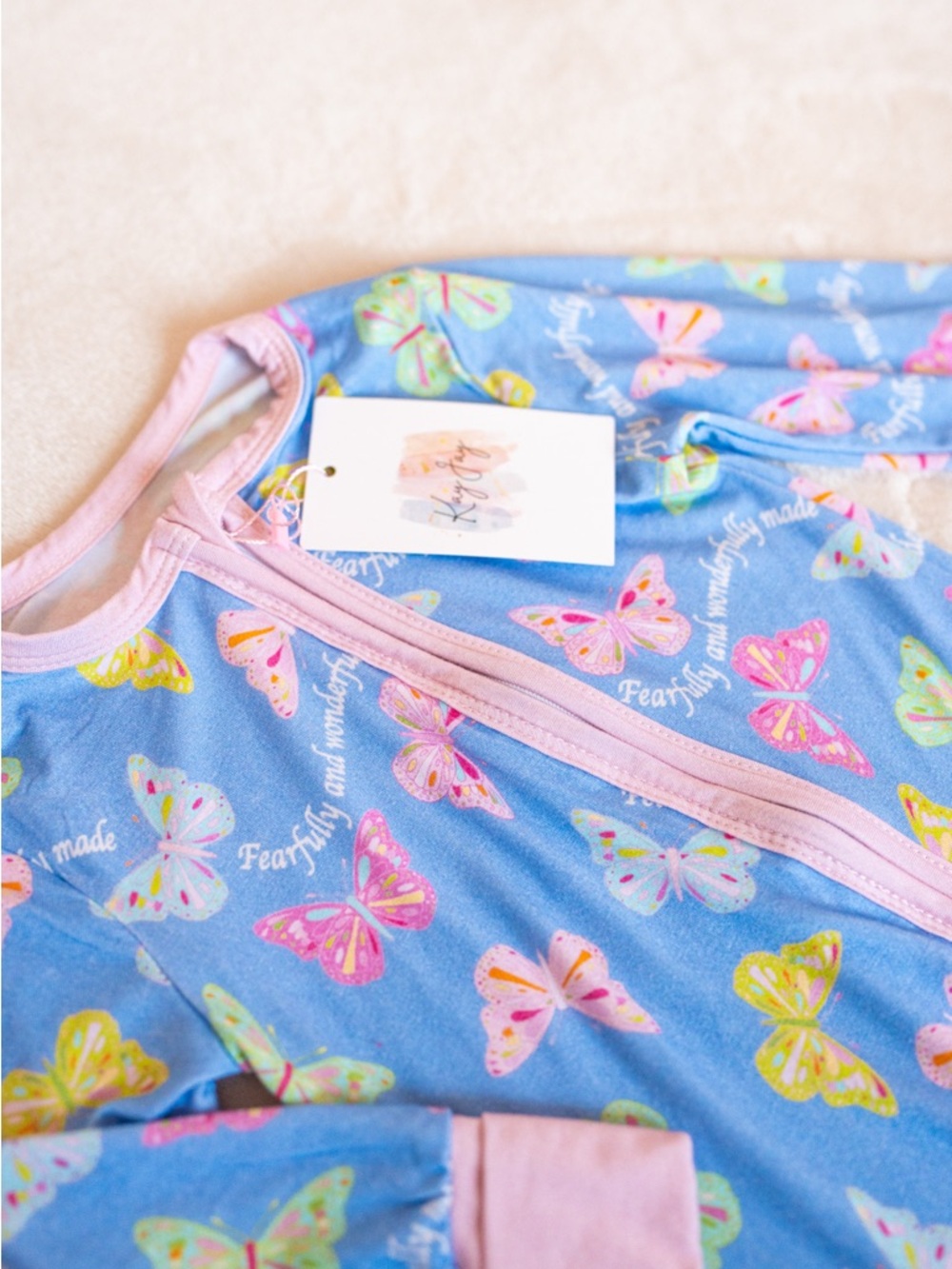 Bamboo Butterfly Print, 2 piece set